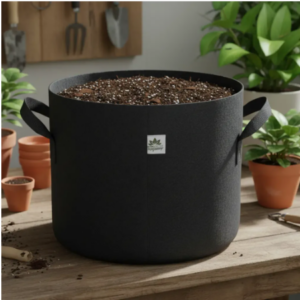 Bolsa geotextil de 56 litros para mezclar pre-compost Bokashi con tierra en departamentos.